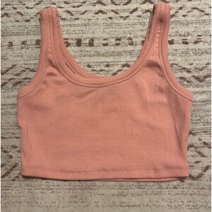 Ribbed Pink Crop Top